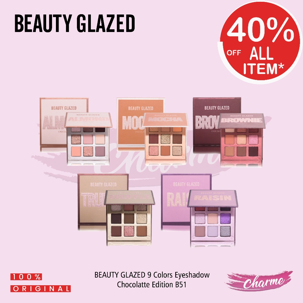 Beauty Glazed Brightening 9 Colors Warna Eyeshadow Planet Edition B51 B 51 Mars Peach Almond saturn