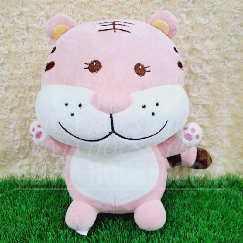 Boneka Harimau Pink Boneka Tiger Dada Putih Boneka Harimau Chubby