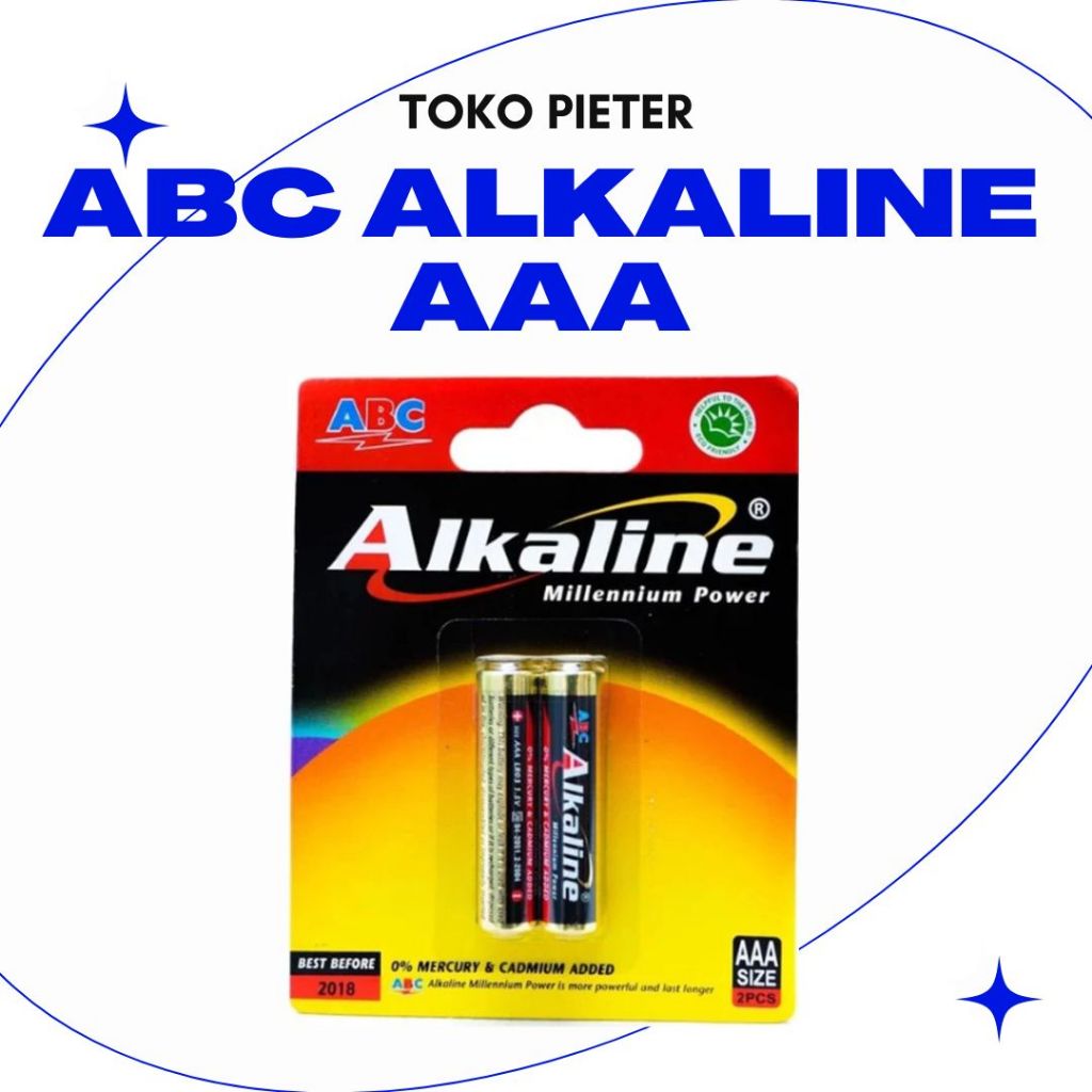 Baterai ABC Alkaline size AAA (A3) isi 2 Surabaya