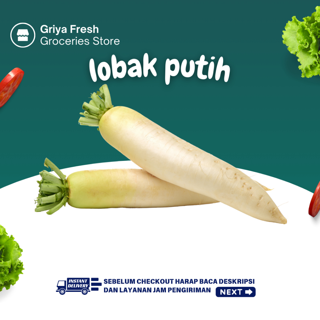 

Lobak Putih Fresh 250 gr - Kirim Instant