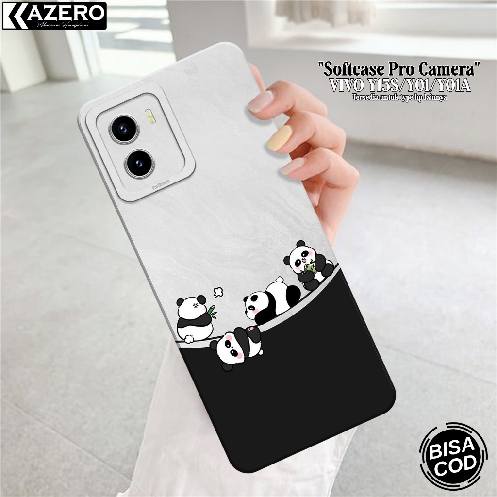 Case Hp Vivo Y15S/Y01 Terbaru - Case Kartun - Soft Macaron Pro Camera - Softcase Vivo Y15S/Y01 Terba