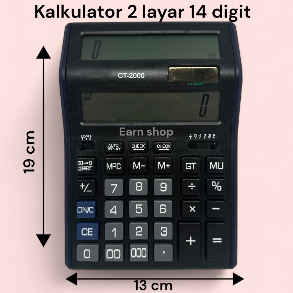 

RB KALKULATOR 2 LAYAR CITIZEN CT 2000 - 14 DIGIT - KALKULATOR DENGAN TAMPILAN 2 LAYAR - HIGHT