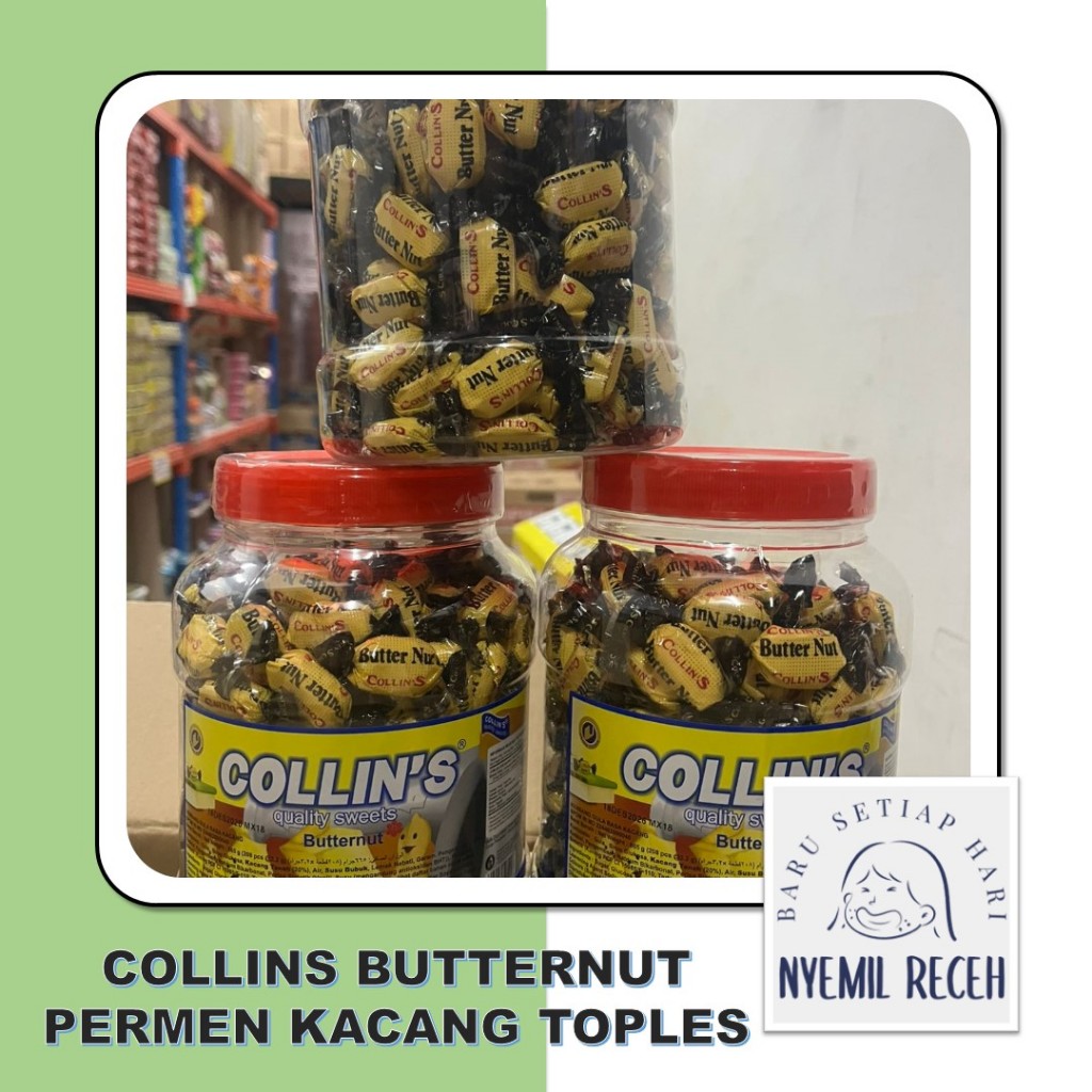 

Collins Butternut Permen Kacang Toples Isi 665gr
