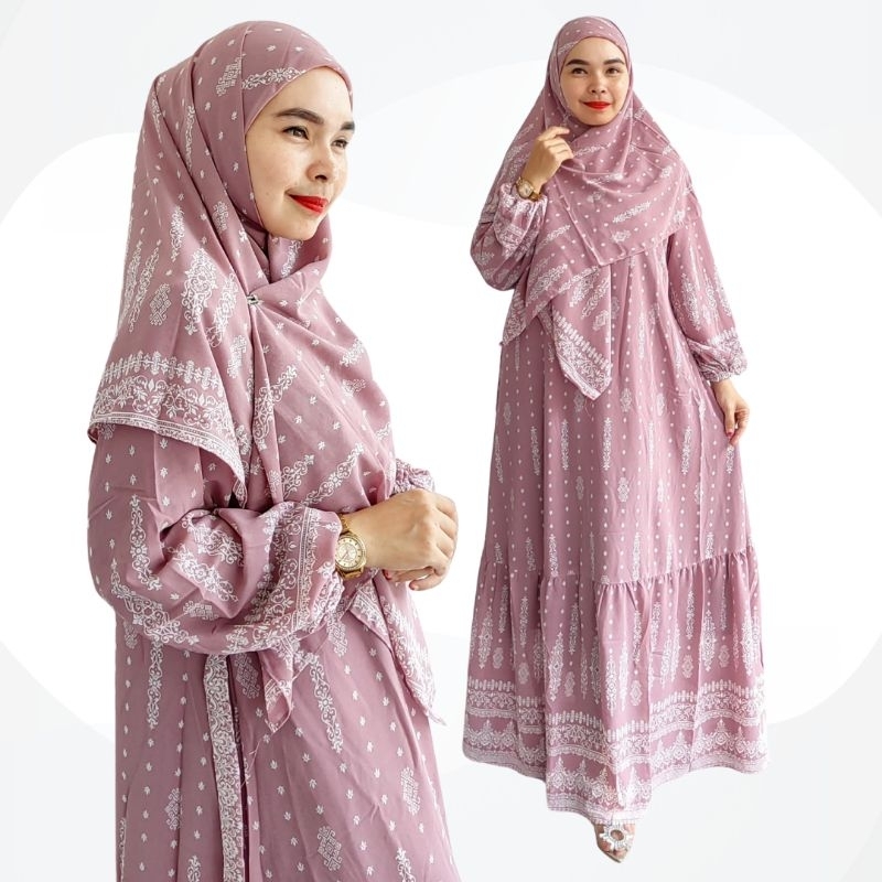 GAMIS SET JILBAB SEGI EMPAT | GAMIS CERUTI