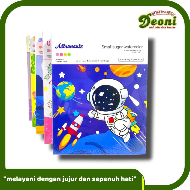 

Colouring Watercolor Set 2057 Astronot Kuromi Unicorn Shark Dinosaurus