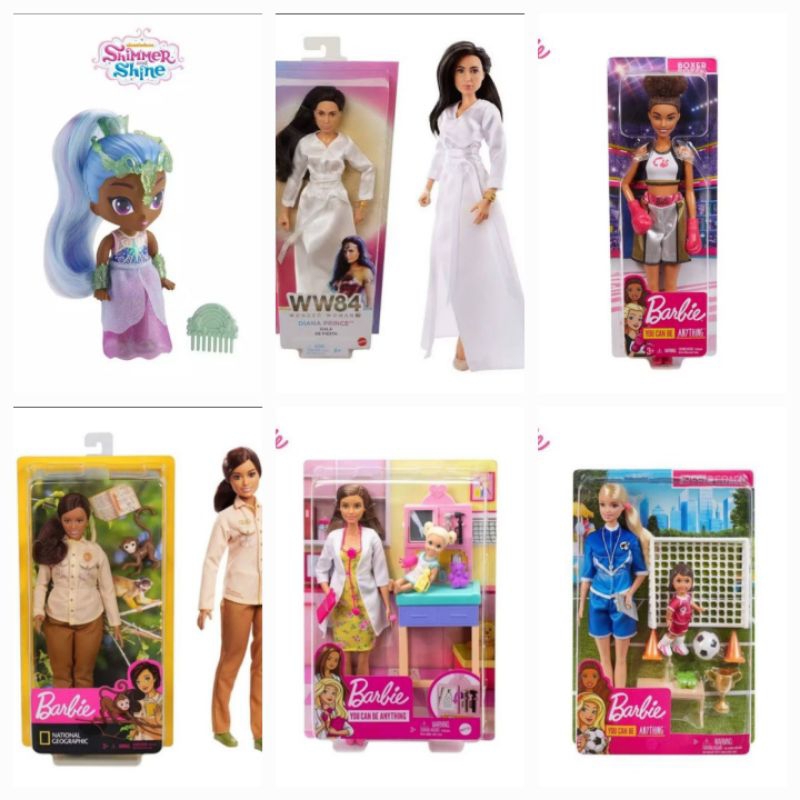 ANEKA BONEKA PRINCESS BARBIE MATTEL FISHER PRICE SHIMMER AND SHINE WONDER WOMAN WW84 GAL GADOT DIANA