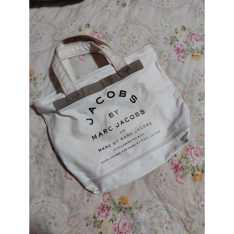 MJ Vintage Big Logo Canvas Tote Bag