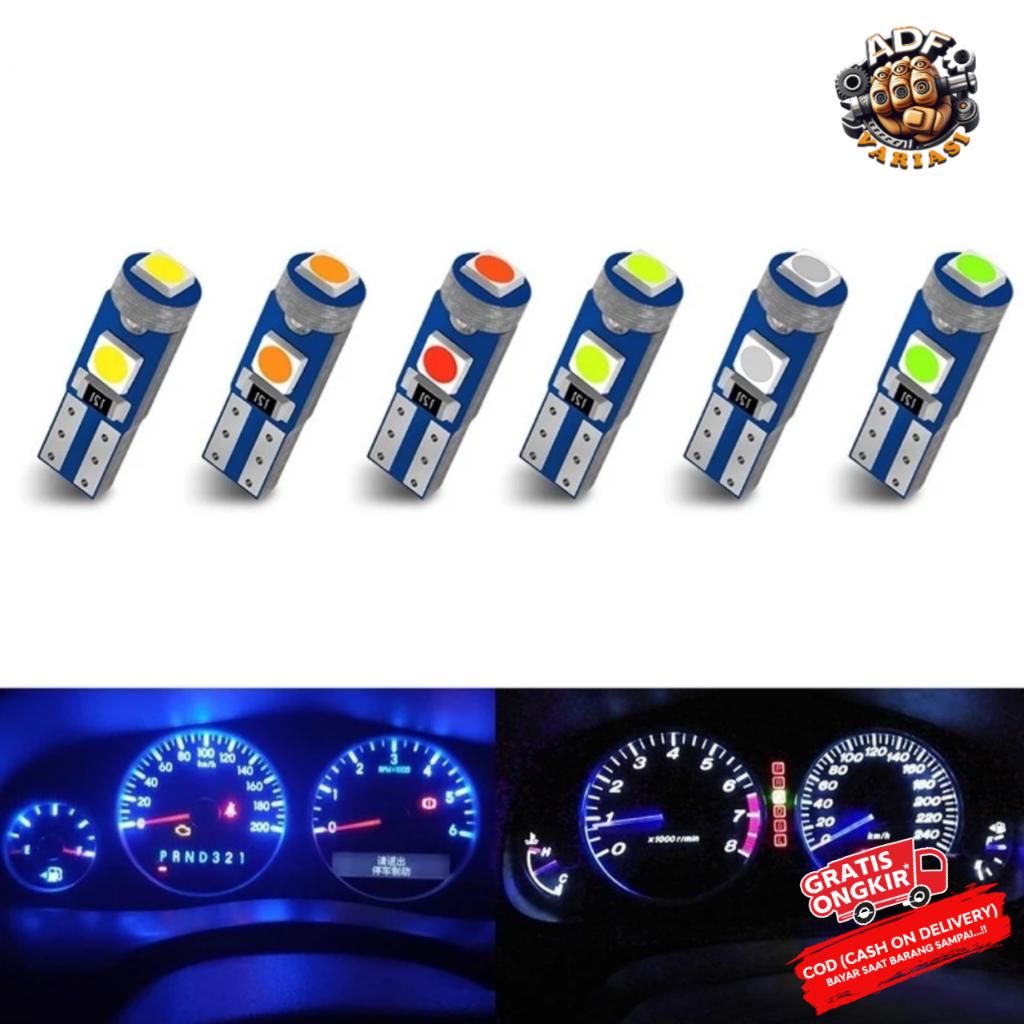 Lampu Speedometer LED T5 / Lampu LED Motor T5 3 Titik Spidometer / Lampu Dashboard LED T5