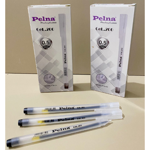 

( 12 Pcs ) PELNA - Bolpen Pulpen Pen Gel 200 - 0.5 mm