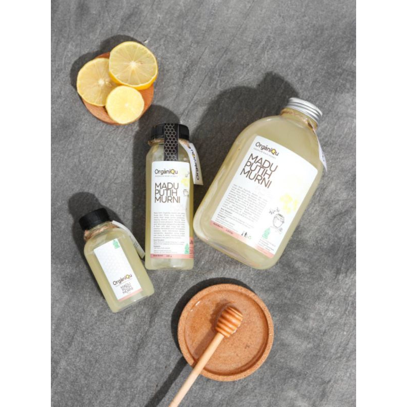 

OrganiQu Madu Putih Murni Bee Pollen +Royal Jelly Madu Asli Madu Mentah