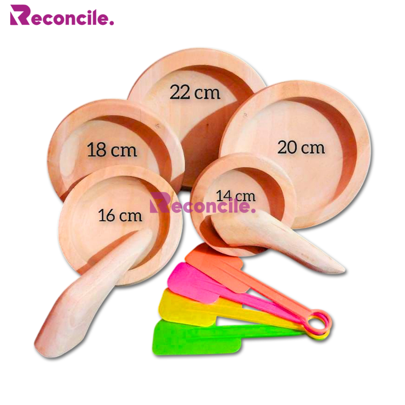 Reconcile Cobek + Ulekan Kayu Mahoni Bonus Solet Plastik / Cobek Kayu Mahoni