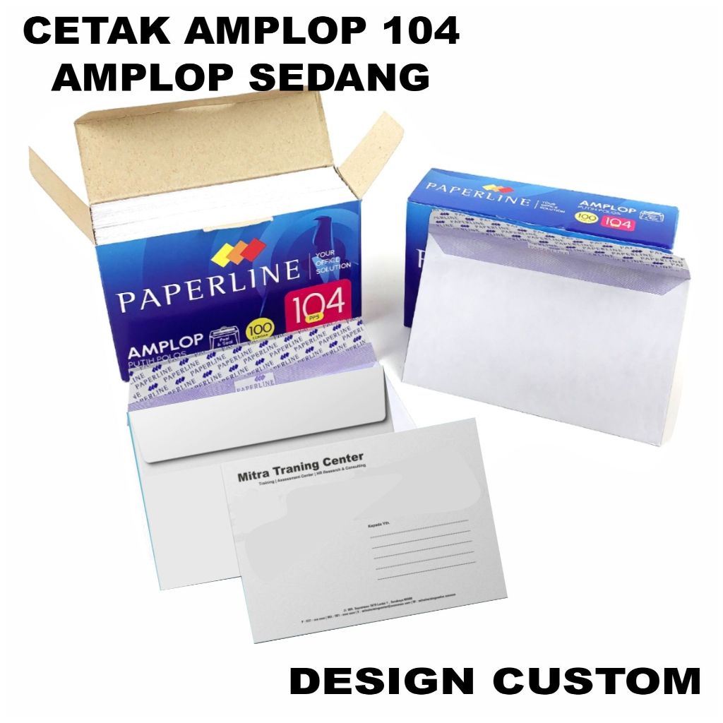 

Amplop Cetak Design Tulisan Custom Satu Pack Amplop 100 Lembar