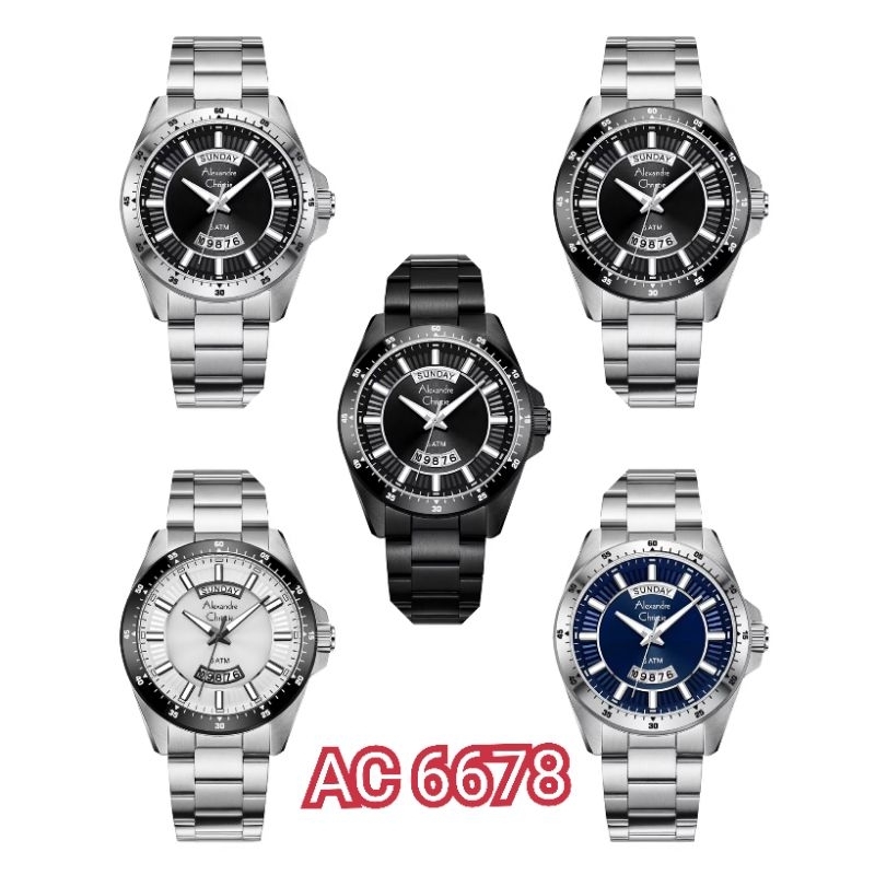 Jam Tangan Pria Alexandre Christie AC 6678  / AC6678 Stainless Steel Strap