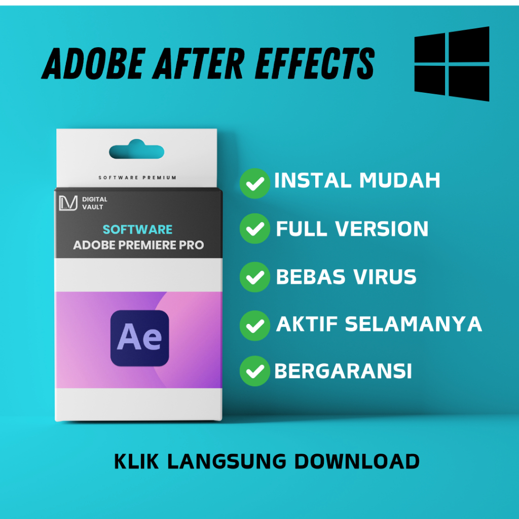 (WIN & MAC) After Effects 2025/2024/2023/2022/2021/2020/2019 lifetime BERGARANSI