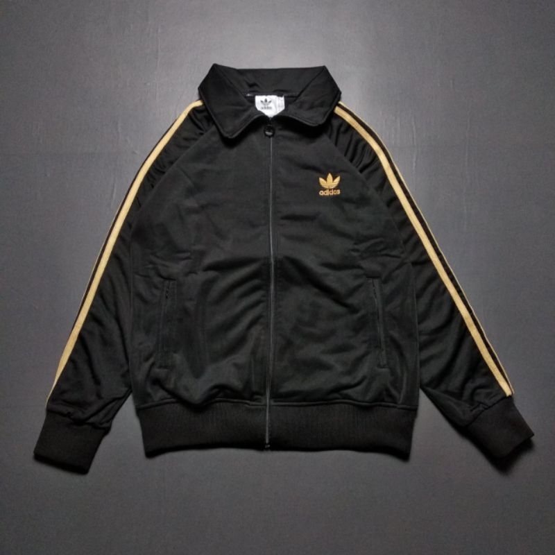 JAKET TRACKTOP ADIDAS 3FOIL BLACK GOLD