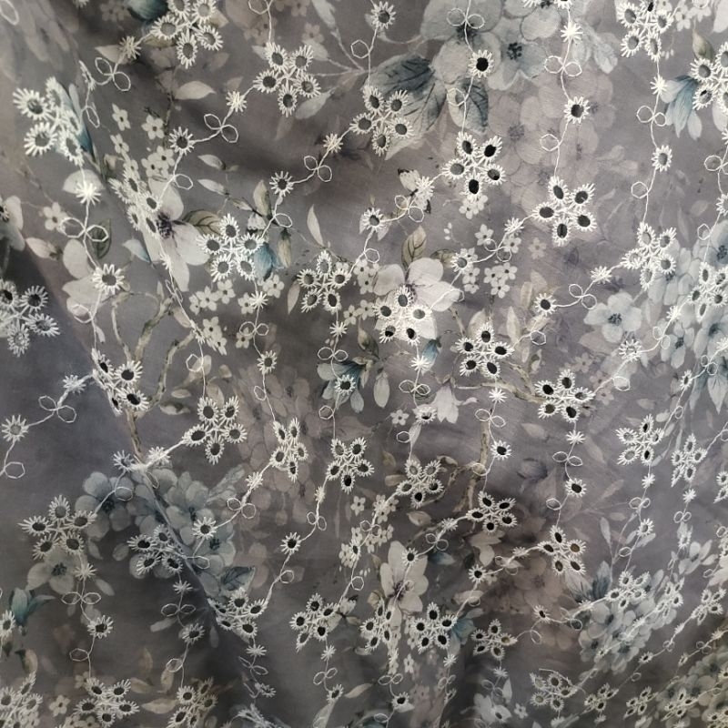 kain katun bordir embos - kain katun bordir - bahan katun premium - kain border - kain bahan cotton 