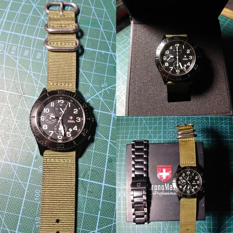 jam tangan Chronomaster Royal Army original second koleksi no casio G shock timex expedition