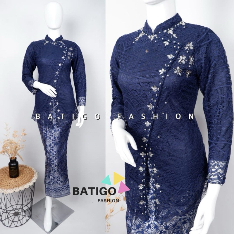 Set Kebaya Payet Janggan - Set Kebaya Modern - Kebaya Wisuda Modern - Kebaya Pesta Modern - Kebaya L