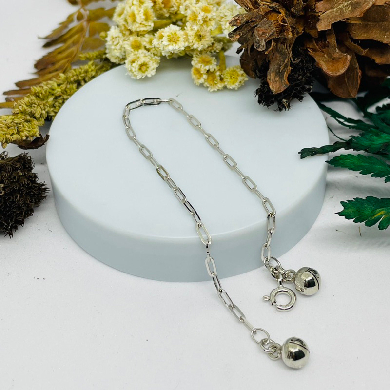 Gelang Rantai Wanita Paperclip Perak Silver 925
