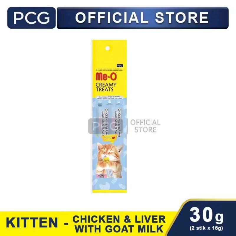 Me-o Creamy Treats Kitten Isi 2pcs Chicken And Liver With Goat Milk 2's Meo