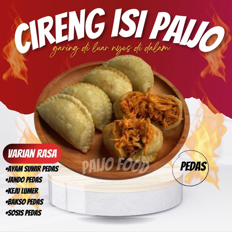 

Cireng isi ayam/ keju/ jando/ bakso/ sosis 1 pack isi 5