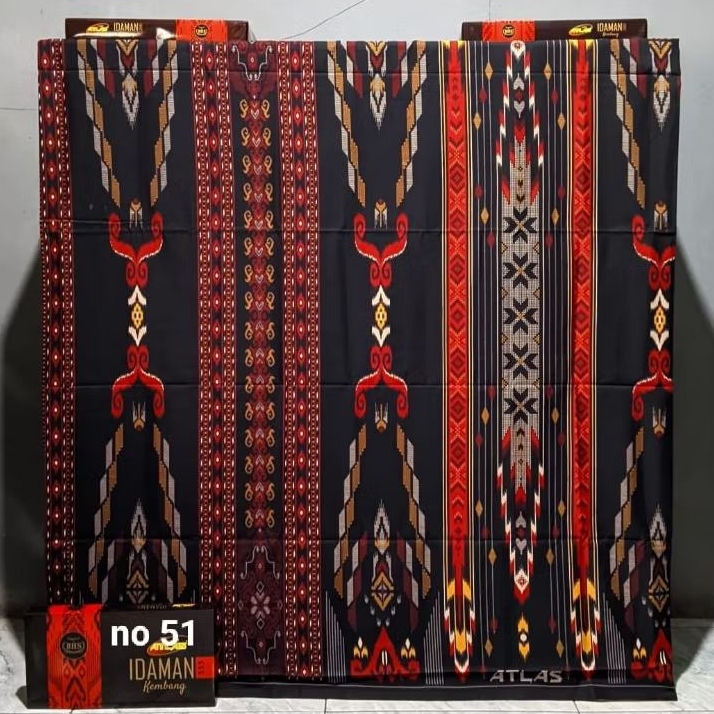 Sarung Atlas Idaman Hitam Motif Sarung BHS