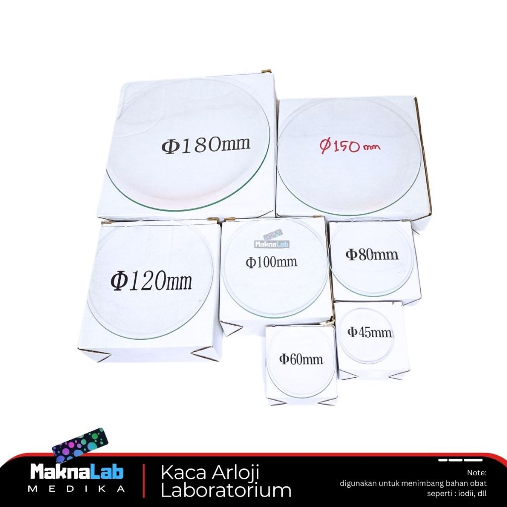 RRC Kaca Arloji Laboratorium [BOX] l Watch Glass Gelas Arloji Lab Cawan Arloji Kaca Per BOX