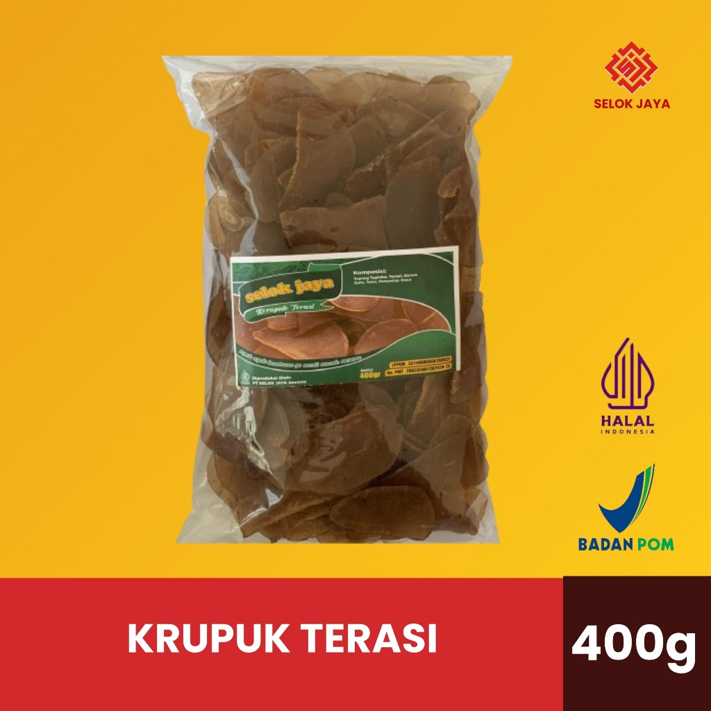 

KRUPUK TERASI 400 gr , 200 gr SELOK JAYA