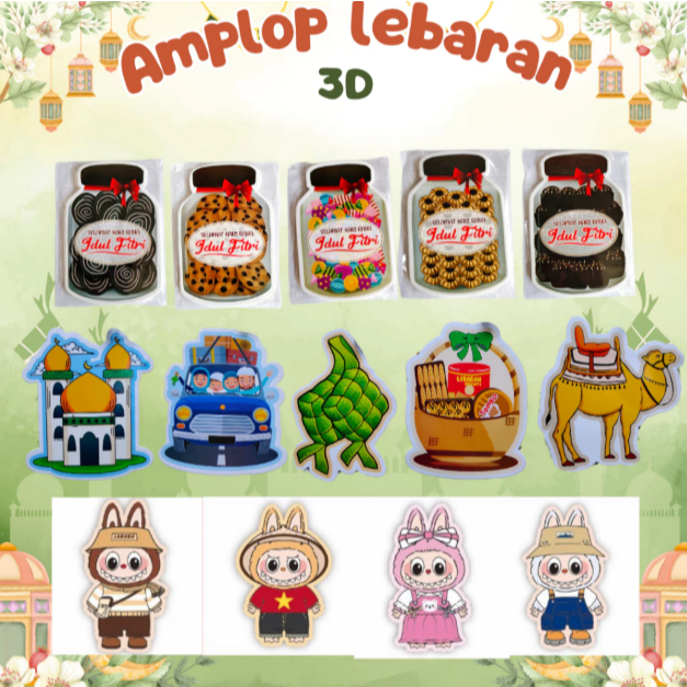

Amplop Lebaran Premium Motif 3D 2025 isi 5