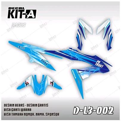Decal Stiker Motor Honda Sonic Anime Sonic Dekal Sticker Variasi Striping Sonic D-L3-002