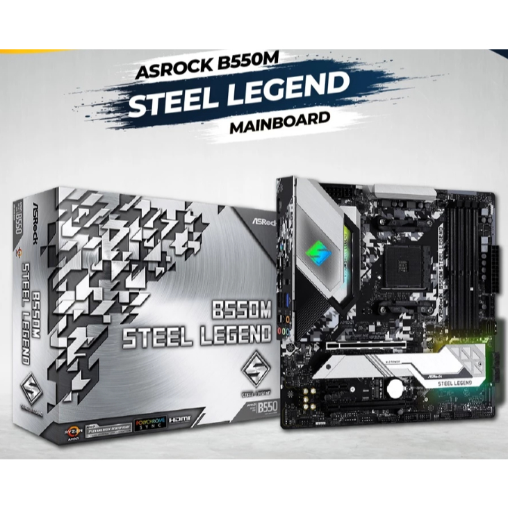 ASROCK B550M Steel Legend Motherboard AMD AM4 B550