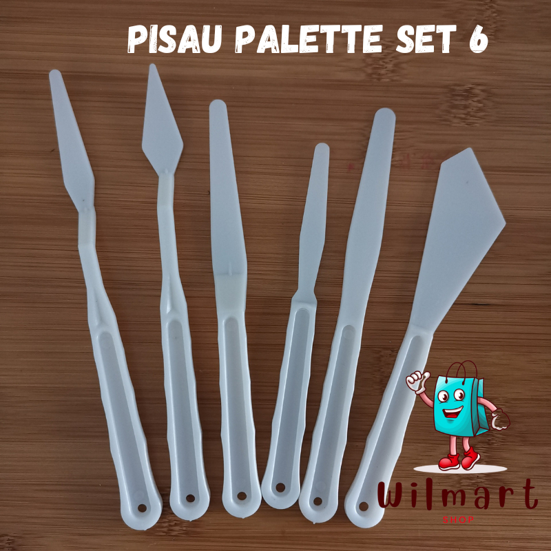 

Pisau Palette Plastik 6Pcs / Palet Plastic Set 6 / Art Kreation Set 6