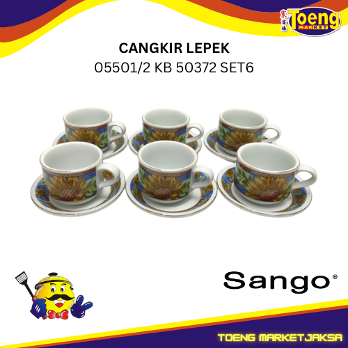 GELAS LEPEK / CANGKIR LEPEK 05501/2 KB 50372 SET6 SANGO