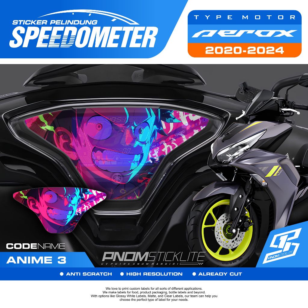 ANTIGORES SPEEDOMETER AEROX NEW 155 2020 2021 2022 2023 2024 STICKER SPEEDOMETER AEROX NEW