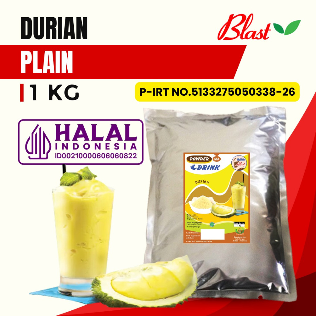 

Bubuk DURIAN 1 KG - Bubuk Minuman Rasa Buah Durian / Powder Drink Fruit