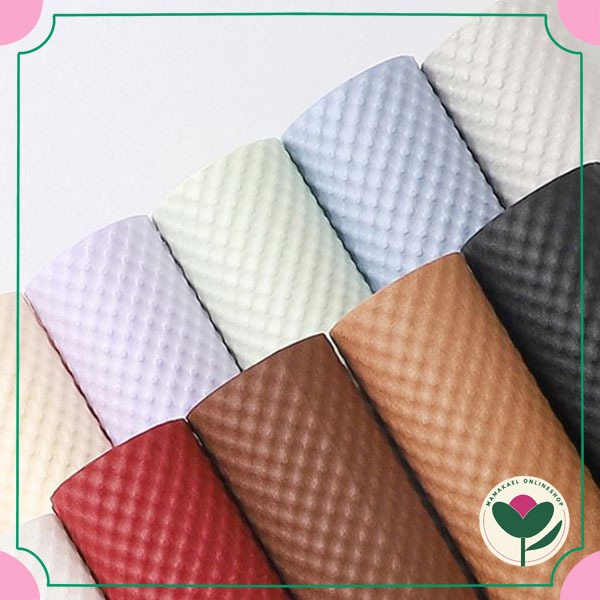 

Textured basic embossed cellophane kertas bungkus buket bunga tekstur dot flower bpuquet wrapping MK1896