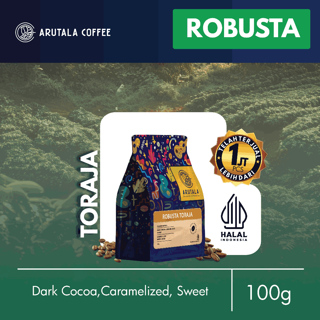 

ARUTALA Kopi Toraja Rantebua Robusta Coffee Indonesia 100 gr