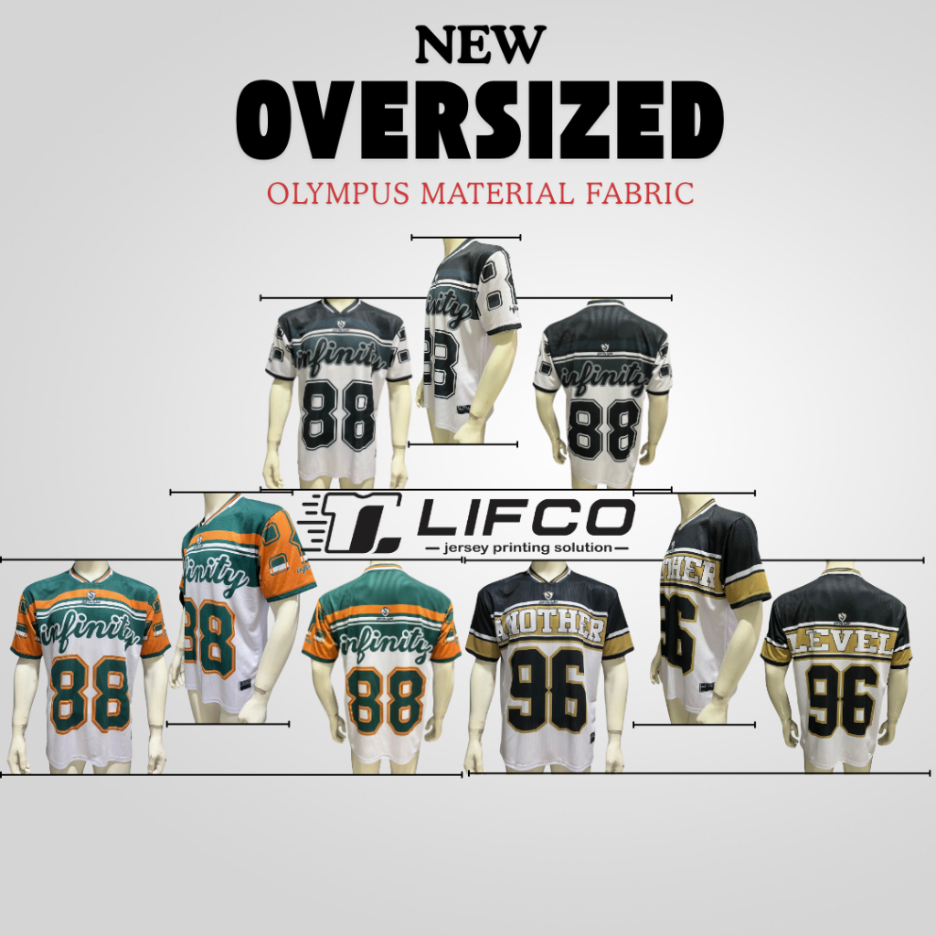 JERSEY RUGBY OVERSIZED LIFCO ORIGINAL SERIES ( TIDAK BISA CUSTOM NAMA DAN NOMOR)