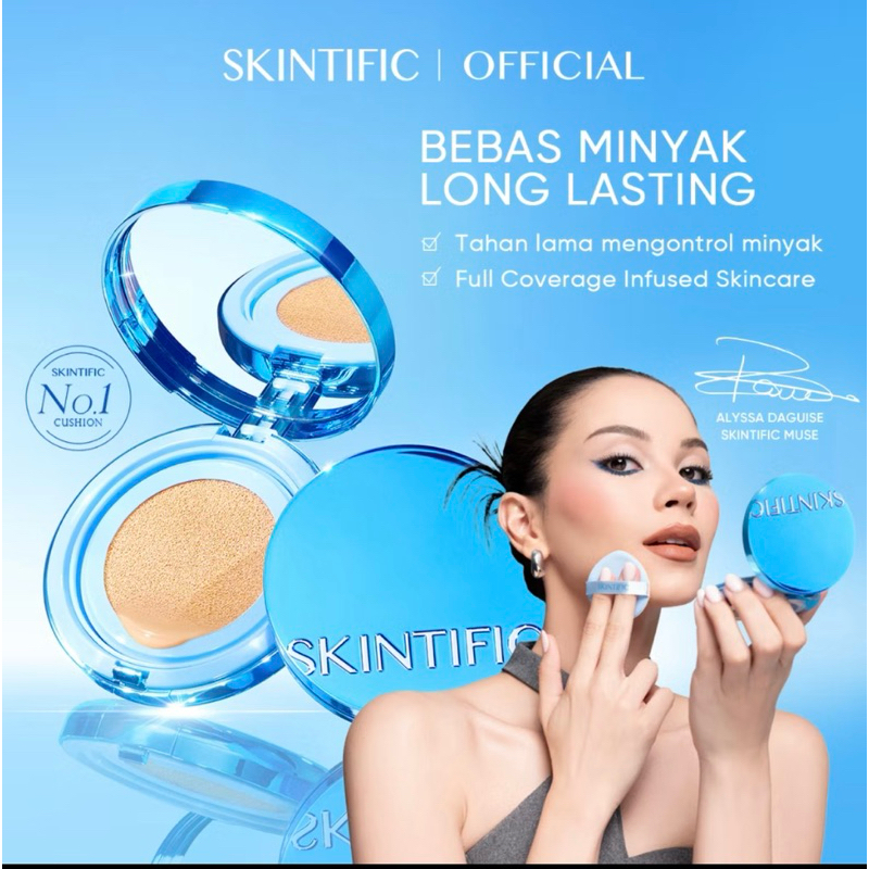 Beauty Skintific Terlaris Cushion Matte Finish Fondation Ultra Cover Perfect Compact Oil Control 5 S