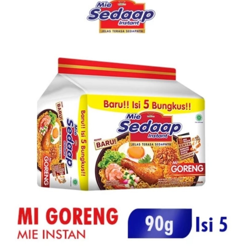 

Mie Sedaap Instan Rasa Mie Goreng Bag x 5 Pcs [ 1 Dus isi 8 Bag ]