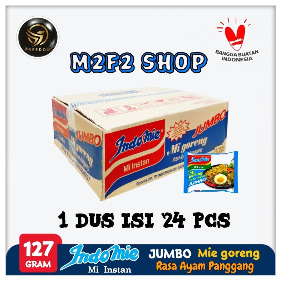 

Indomie Mie Instant Mi Goreng Rasa Ayam Panggang JUMBO Bag - 127 gr (Kemasan Karton)