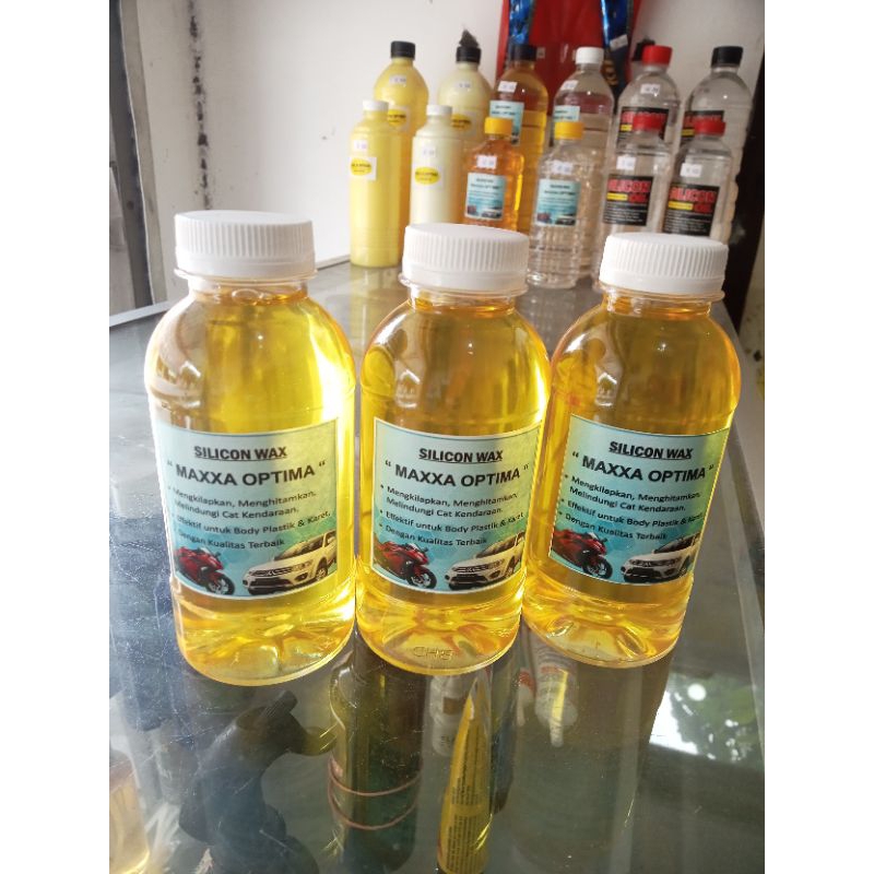 SILICON OIL KUNING MAXXA OPTIMA PENGKILAP BODY MOTOR DAN SEMIR BAN KUALITAS PREMIUM 200 ML