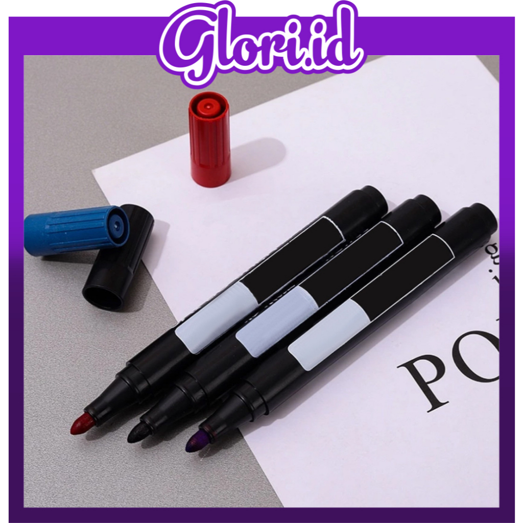 

GLORI.ID Spidol Permanen/Marker Permanen Tahan Air /Alat Tulis Spidol Cepat Kering Tinta S051