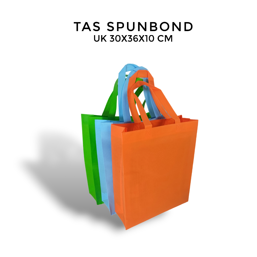 

(12 Pcs) Tas Spunbond 30x36x10 cm / Tas Belanja