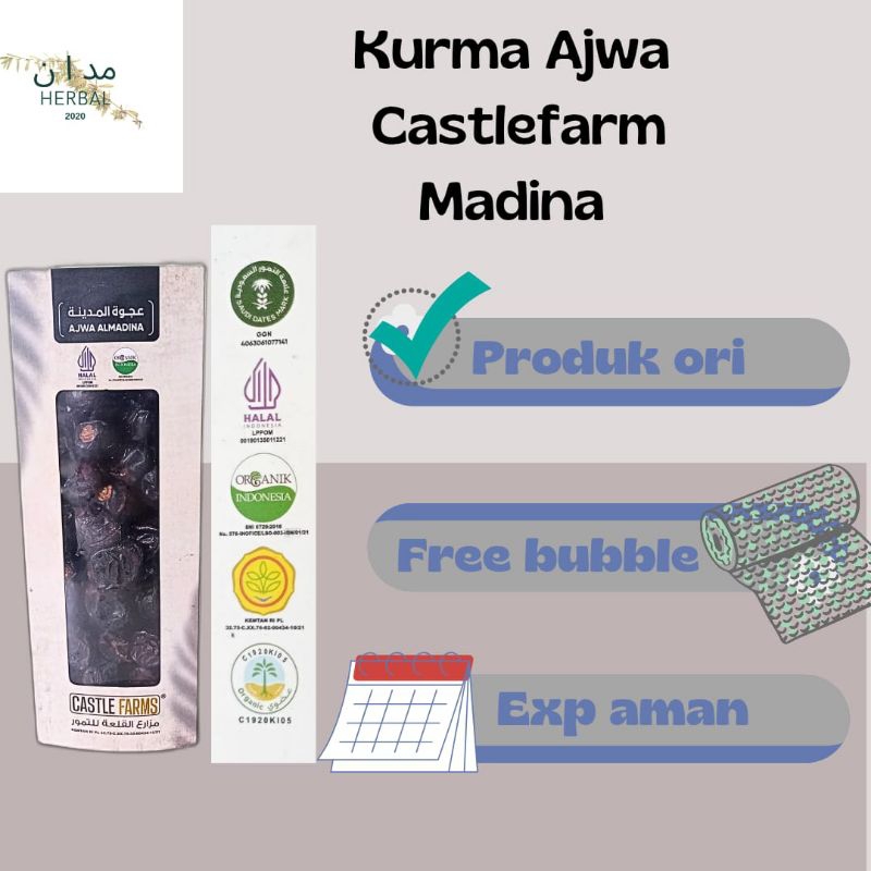

Kurma Ajwa Castlefarm Madinah 509gr