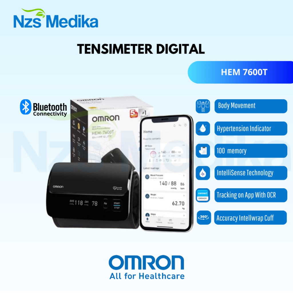 Tensimeter Digital Omron HEM 7600T With Bluetooth Technology