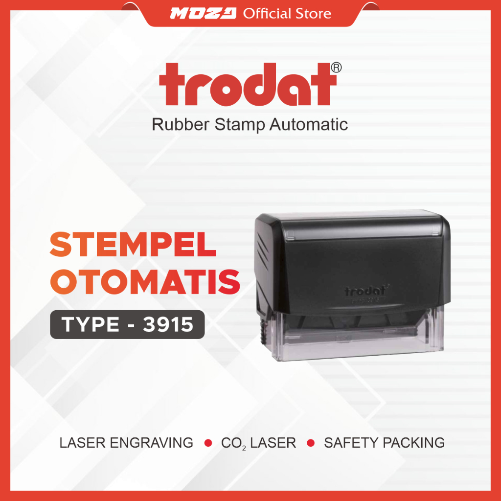

Stempel TRODAT 3915 - Rubber Stamp Automatic - Stempel Karet Otomatis - Custom Ukuran 68cm × 23mm