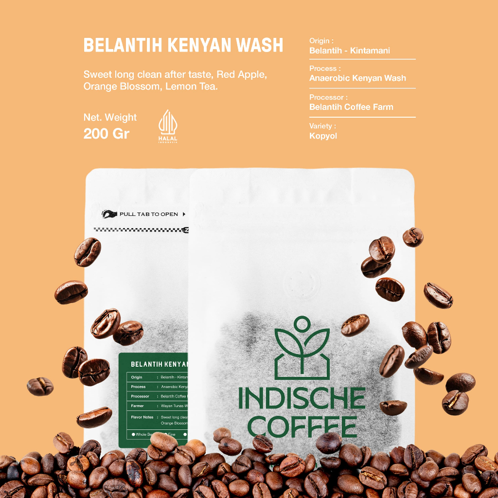 

Kopi Arabika Belantih Kenyan Wash Kintamani 200g - Proses Anaerobic