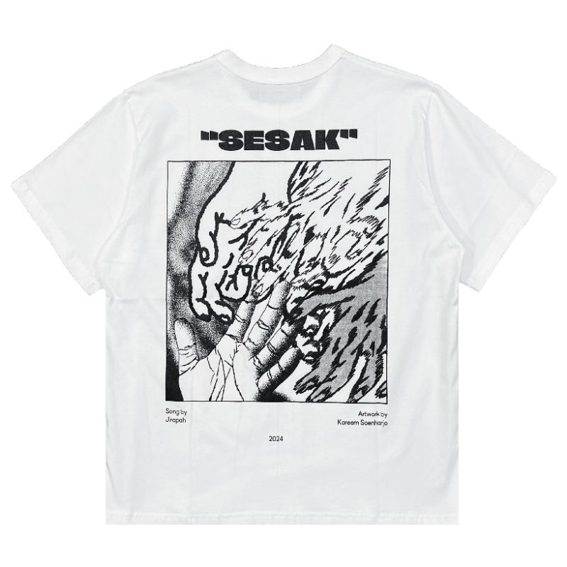 Sugarcave Tshirt JIRAPAH - SESAK White | Jirapah Official Merchandise (Boxy Cut)