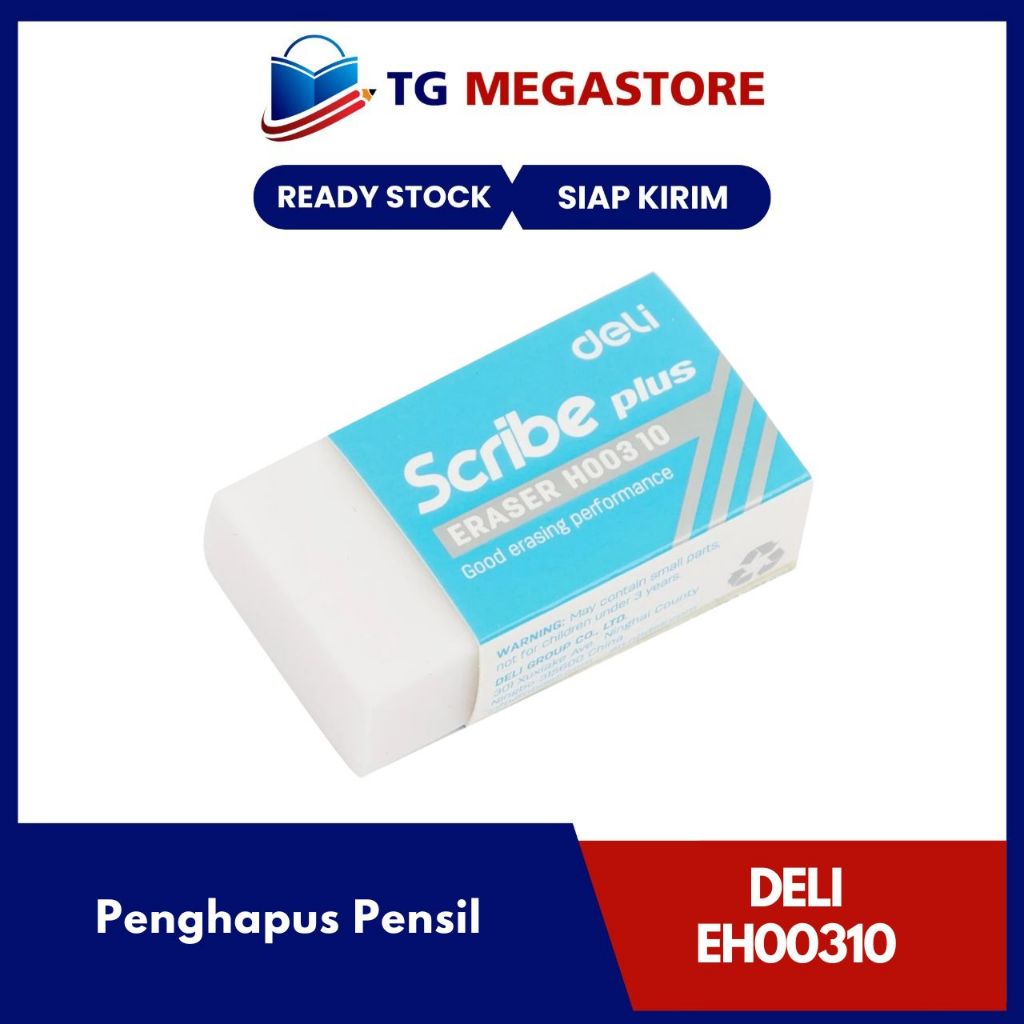 

Penghapus Pensil DELI Scribe Plus Putih - EH00310